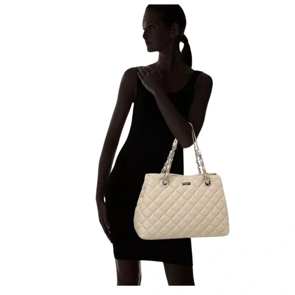 Kate Spade Quilted Gold Coast Maryanne Tote Bag - Retail $428 - Purse With Chain - Picture 3 of 12